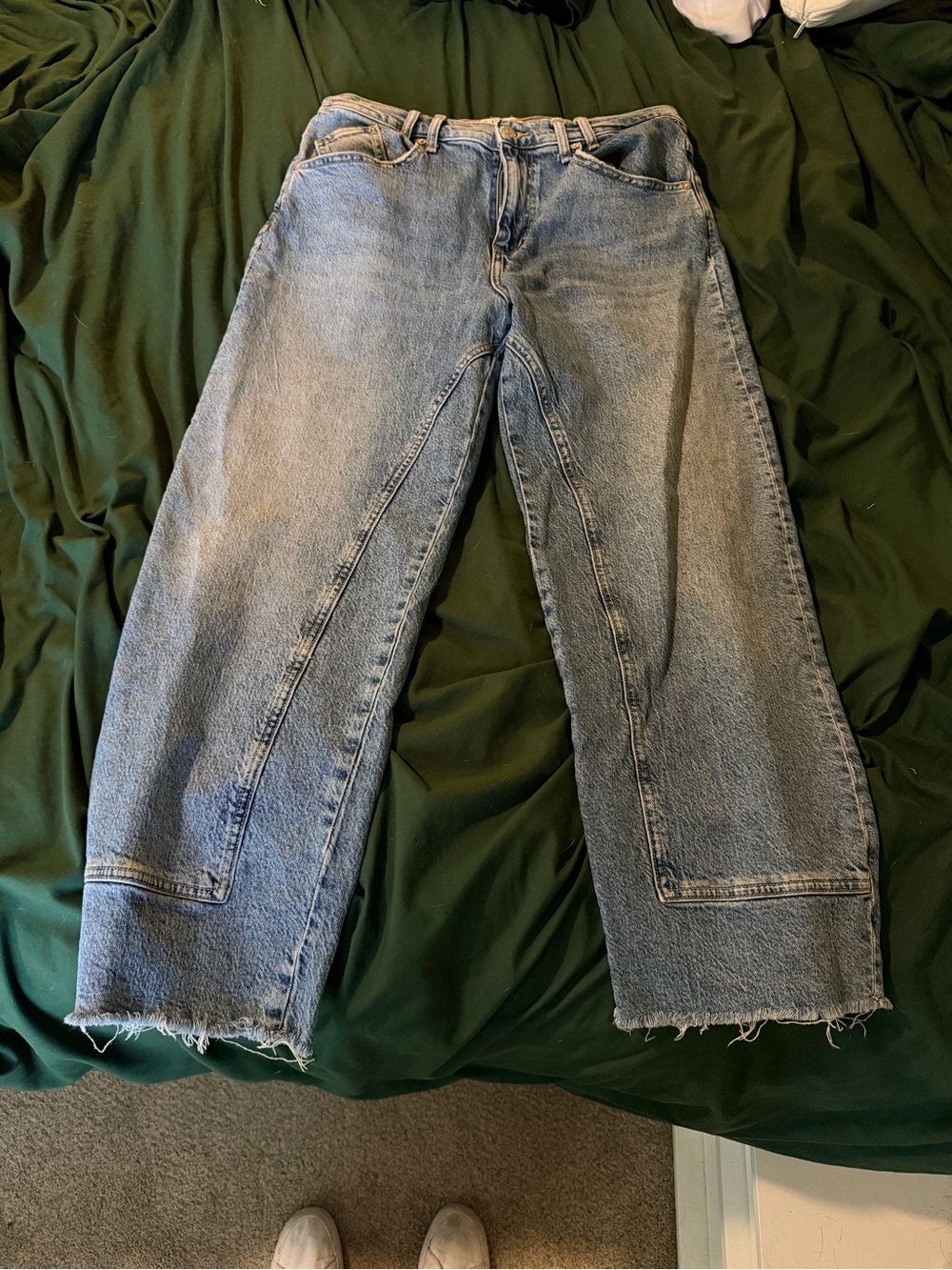 We The Free Light Blue Wide-Leg Denim Jeans